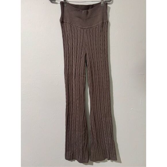Blink brown knit chunky pants M - Picture 1 of 6
